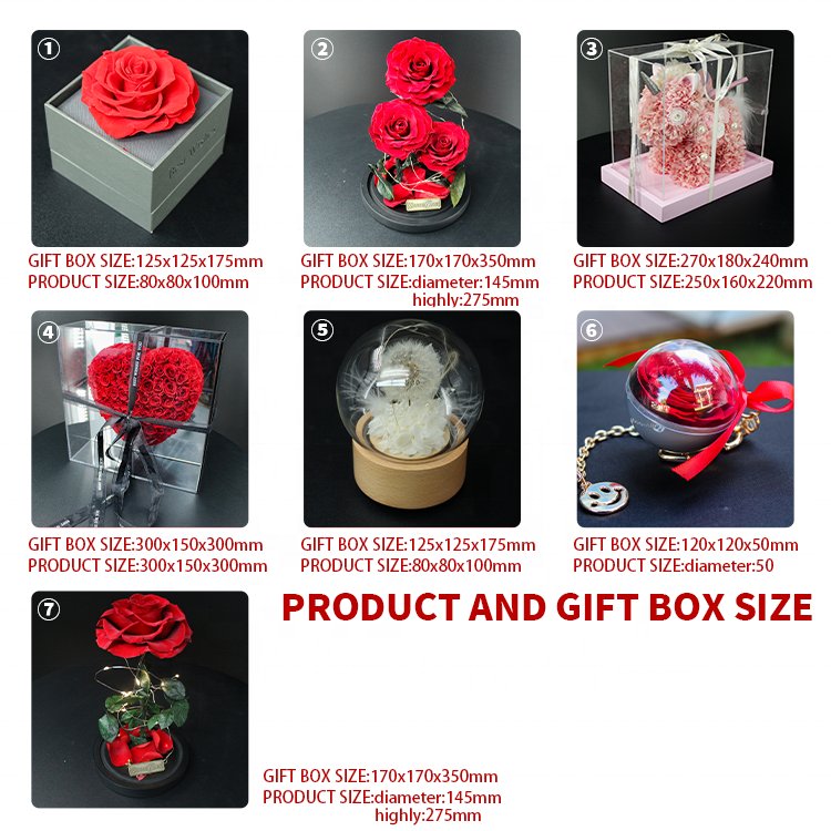 Preserved Rose Gift for Valentine Day Mother Day acrylic flowers luxury boxes Wedding Popular and Premium Mother days present gi