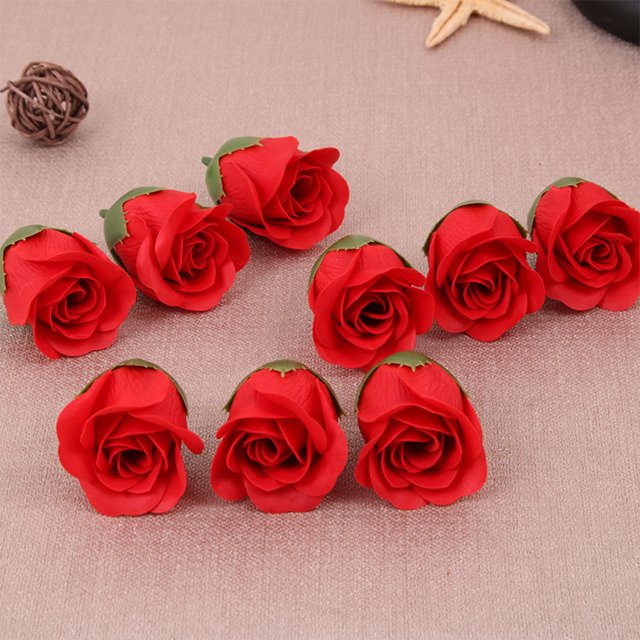 Ammy Wholesale Soap Roses Flower Home Decor Artificial Flower 3 Layers 4cm Soap Rose Head