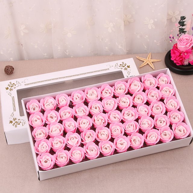 Ammy Wholesale Soap Roses Flower Home Decor Artificial Flower 3 Layers 4cm Soap Rose Head