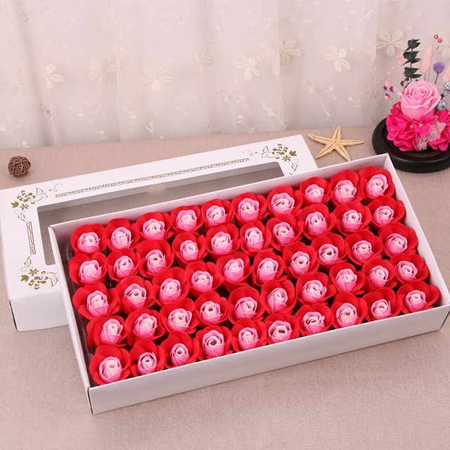 Ammy Wholesale Soap Roses Flower Home Decor Artificial Flower 3 Layers 4cm Soap Rose Head
