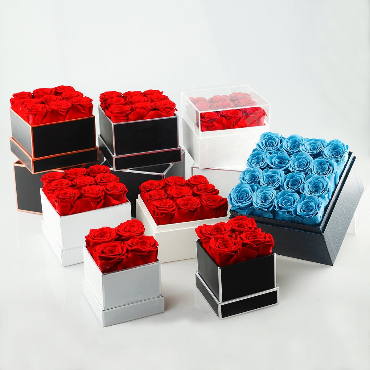 2024 valentines day gift Yunnan customized preserved flowers eternal roses box wholesale