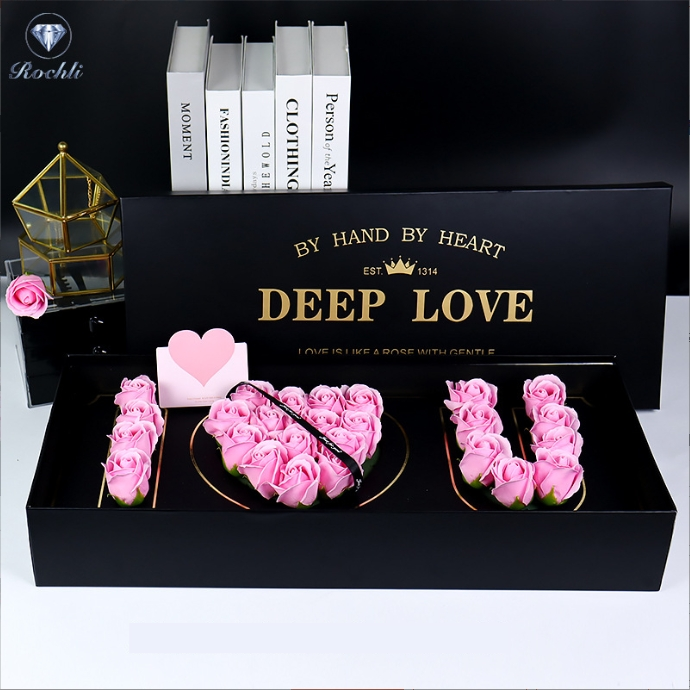 Wholesale I Love You Preserved Roses I love U Gift Boxes Valentine's Day Christmas Graduation Mother's Day Easter Celebrations