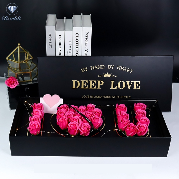 Wholesale I Love You Preserved Roses I love U Gift Boxes Valentine's Day Christmas Graduation Mother's Day Easter Celebrations