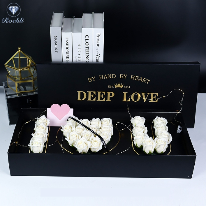 Wholesale I Love You Preserved Roses I love U Gift Boxes Valentine's Day Christmas Graduation Mother's Day Easter Celebrations