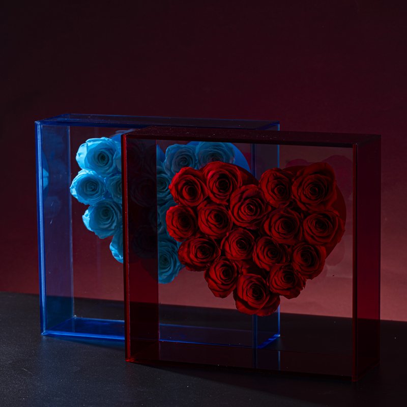 Luxury Factory Supply Acrylic Box Diy Everlasting Natural Forever Long Lasting Immortal Preserved Roses Flower