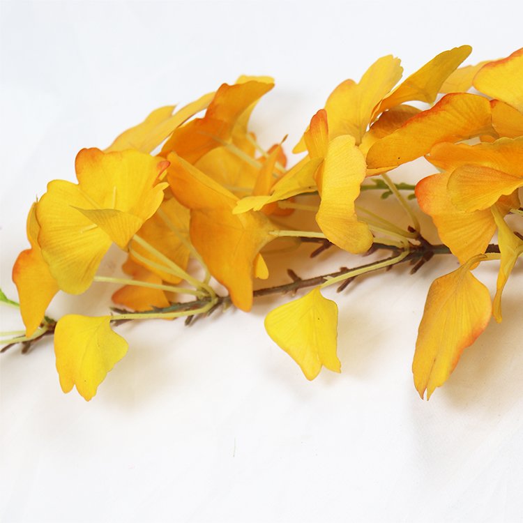 Wholesale 94cm Ginkgo Leaf Preserved Flowers & Plants Wedding Artificial Decorative Wreaths & Decorations