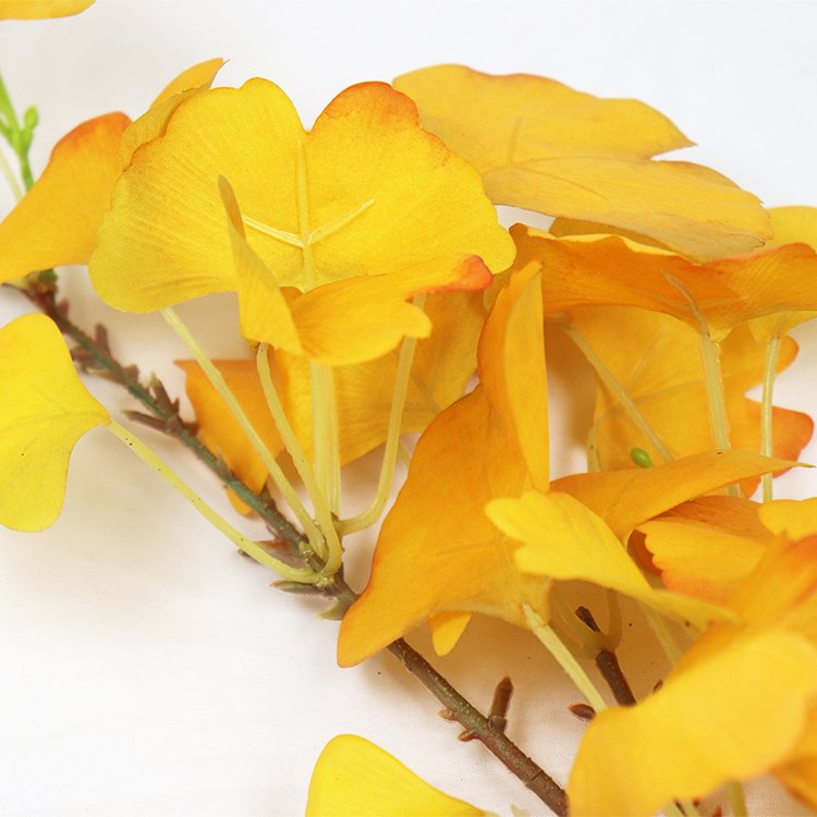 Wholesale 94cm Ginkgo Leaf Preserved Flowers & Plants Wedding Artificial Decorative Wreaths & Decorations