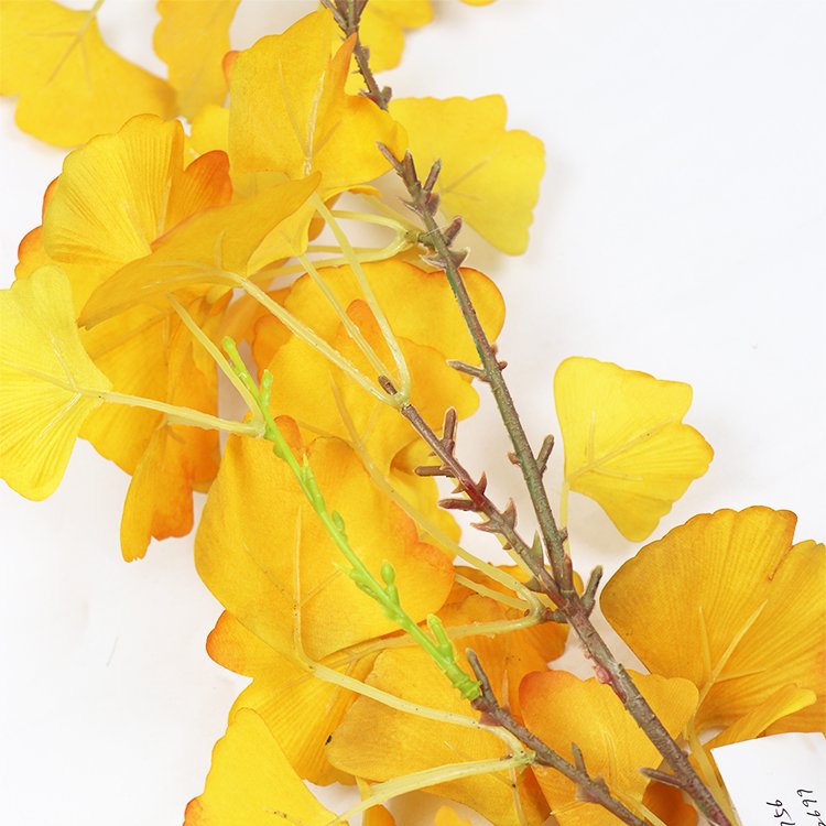 Wholesale 94cm Ginkgo Leaf Preserved Flowers & Plants Wedding Artificial Decorative Wreaths & Decorations