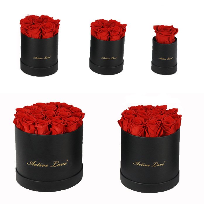 AYOYO Valentines Day Gift Decorations Preserved Flower Real Touch Forever Eternal Rose Acrylic Flower Box