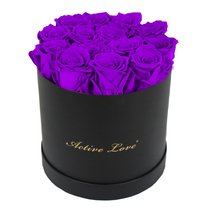AYOYO Valentines Day Gift Decorations Preserved Flower Real Touch Forever Eternal Rose Acrylic Flower Box