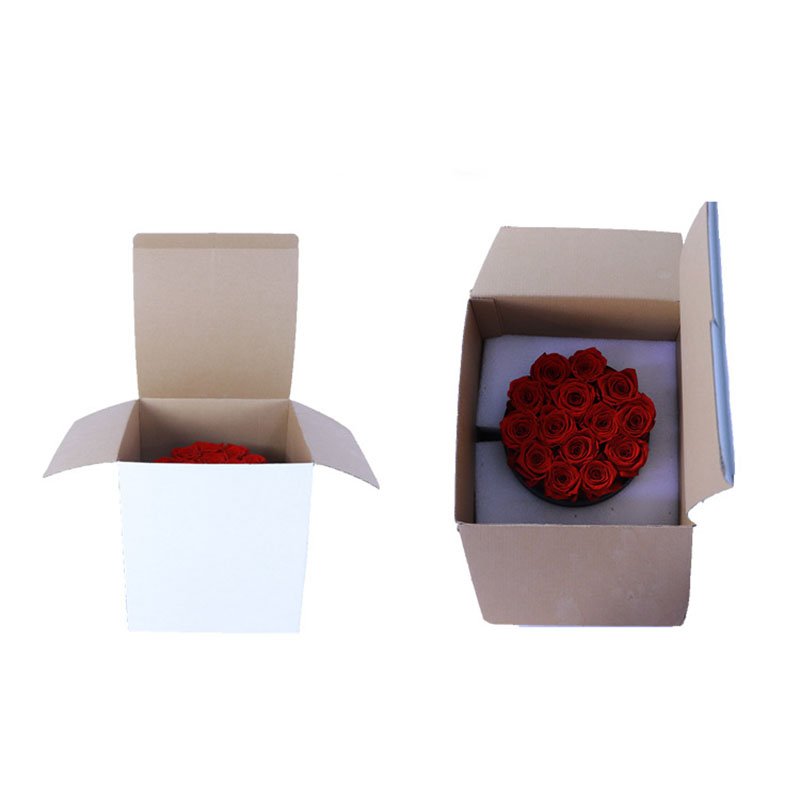 AYOYO Valentines Day Gift Decorations Preserved Flower Real Touch Forever Eternal Rose Acrylic Flower Box