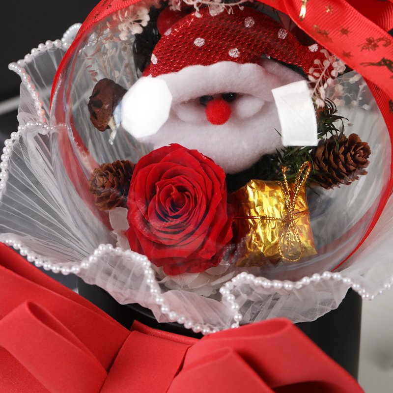 Valentine's Day Mother's Christmas gift customized eternal rose flowers luxury gift boxes preserved rose flower bobo balloon