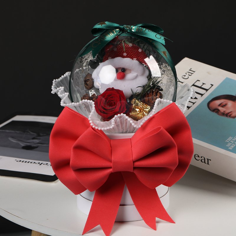 Valentine's Day Mother's Christmas gift customized eternal rose flowers luxury gift boxes preserved rose flower bobo balloon