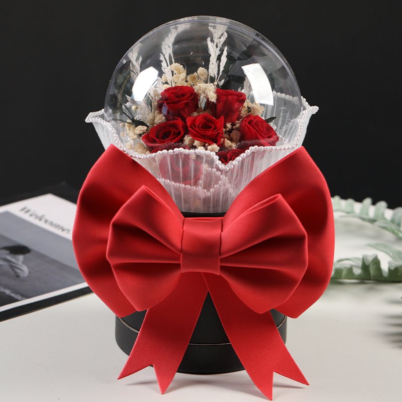 Valentine's Day Mother's Christmas gift customized eternal rose flowers luxury gift boxes preserved rose flower bobo balloon