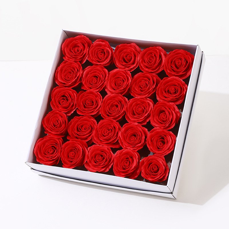 Diy Handmade Soap Rose Flower 7Layer Preserved Fresh Flower Soap Flower 25piece A Box