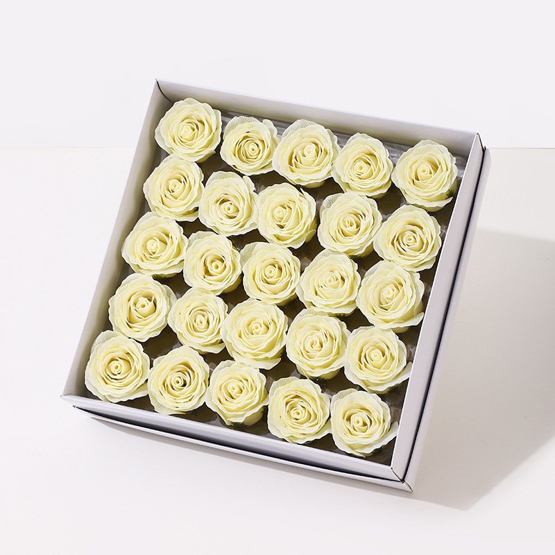 Diy Handmade Soap Rose Flower 7Layer Preserved Fresh Flower Soap Flower 25piece A Box