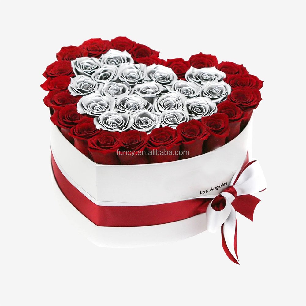 Hot Selling Red Color Valentines Day Gift Eternal Forever rosas eternas Immortal eternelle Boxed Rose Preserved Flower