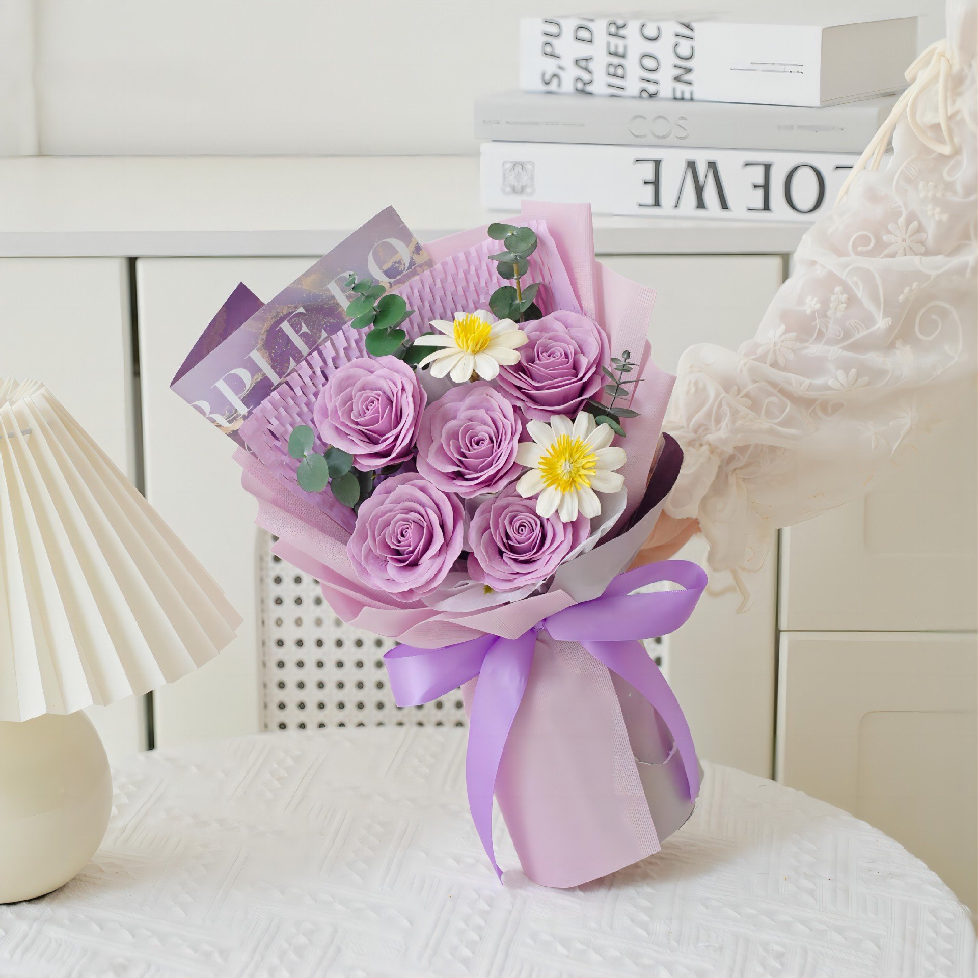 2024 Ins Factory Wholesale Preserved Flower Bouquet For Valentine 's Gift