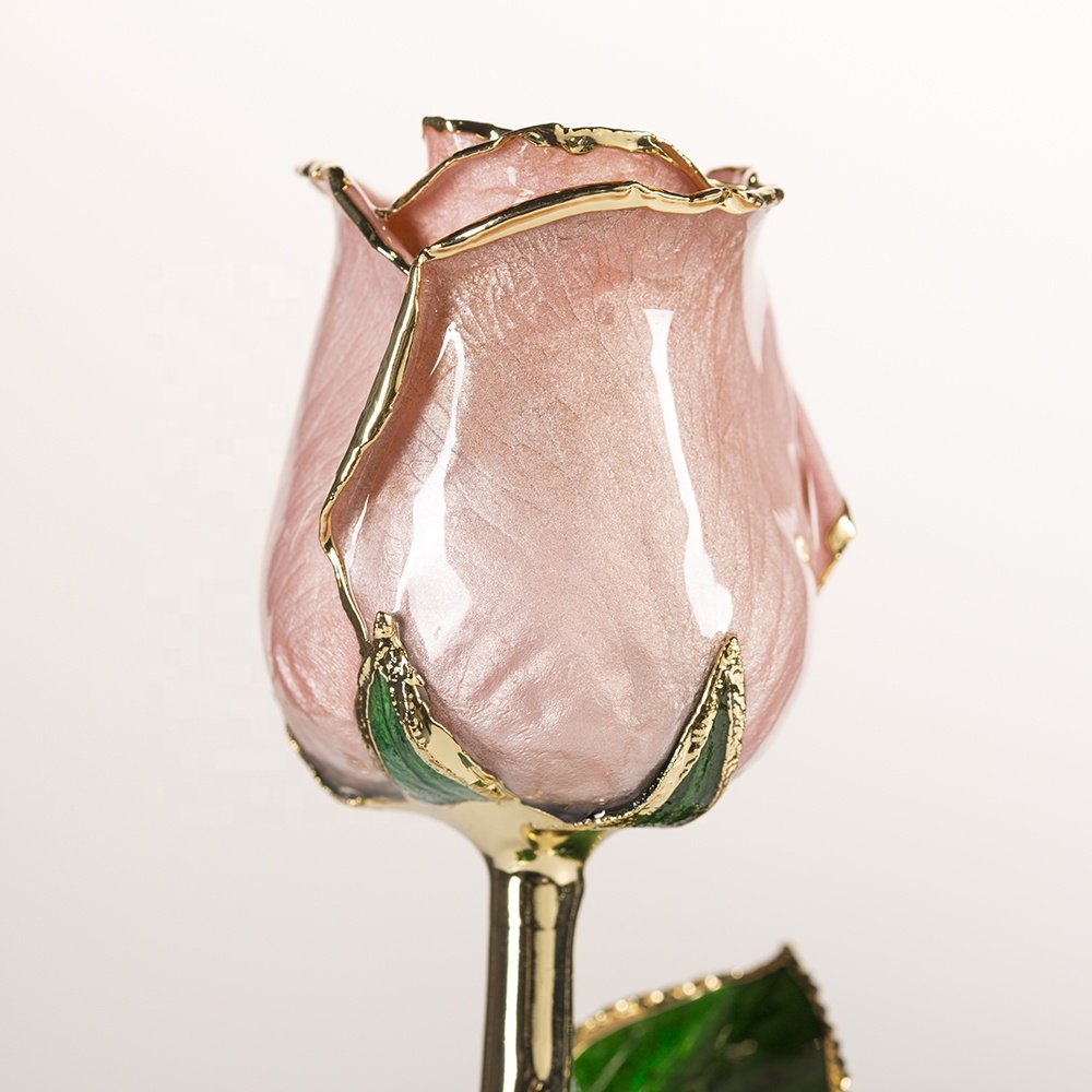 24k gold plated rose fresh Rose with Stem Present rose gift valentine mother day eternal rose preserved flower