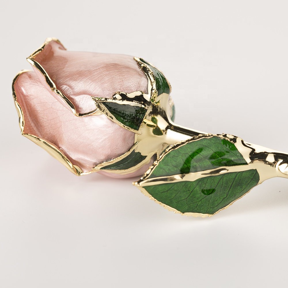 24k gold plated rose fresh Rose with Stem Present rose gift valentine mother day eternal rose preserved flower