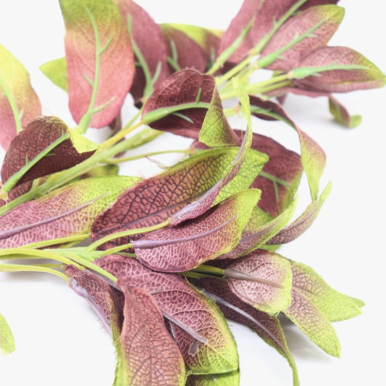 High Quality 54cm 2 Heads of Sage Leave Single Branch Decorative Easter Flowers and Wreaths Plants