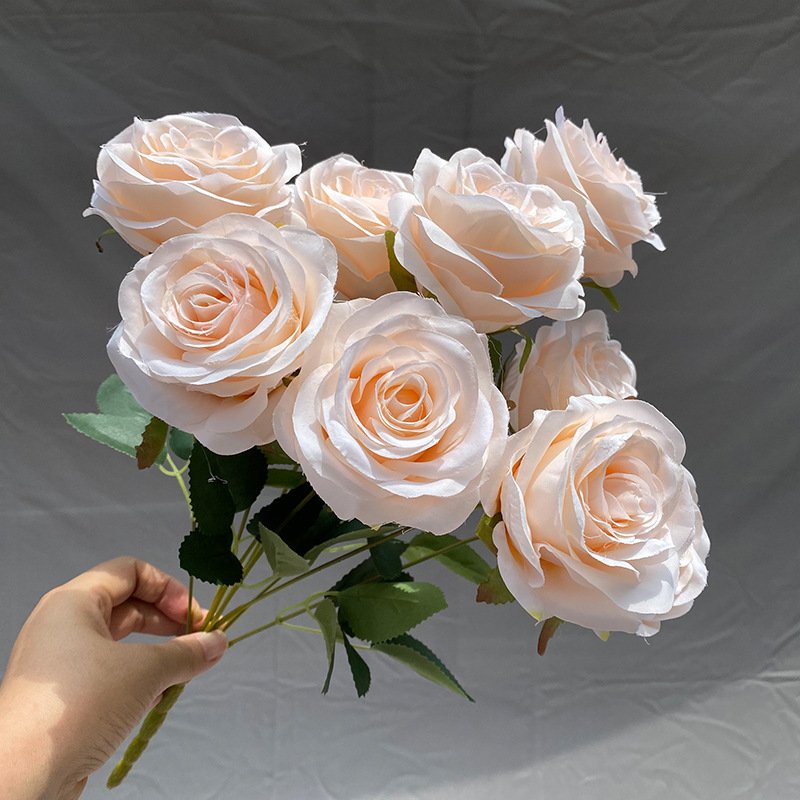 Artificial Flowers Real Touch Rose Stem For Wedding Party Home Decoration