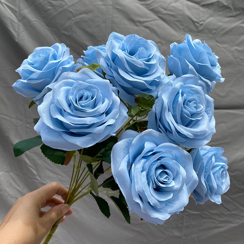 Artificial Flowers Real Touch Rose Stem For Wedding Party Home Decoration
