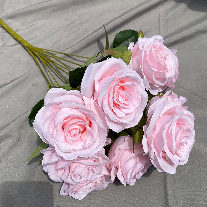 Artificial Flowers Real Touch Rose Stem For Wedding Party Home Decoration