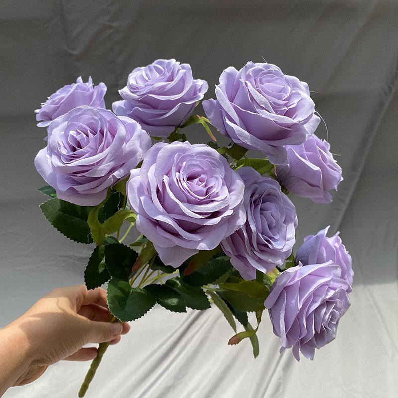 Artificial Flowers Real Touch Rose Stem For Wedding Party Home Decoration