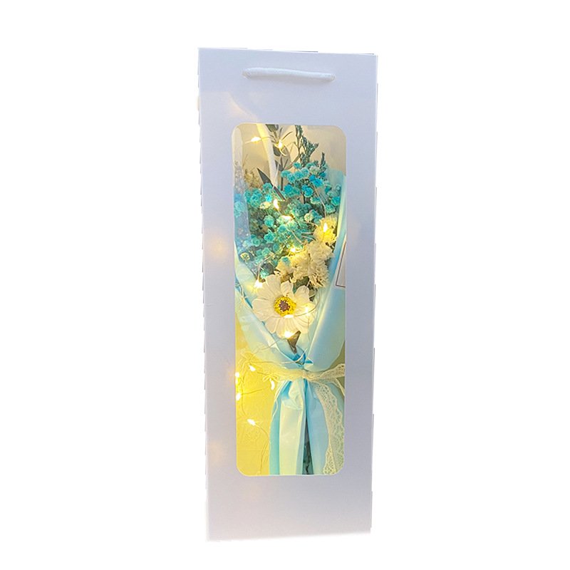 Forget Me Not Gypsophila Immortal Flower Small Bouquet Small Daisy Soap Flower Dried Flower Bouquet Portable Gift Box