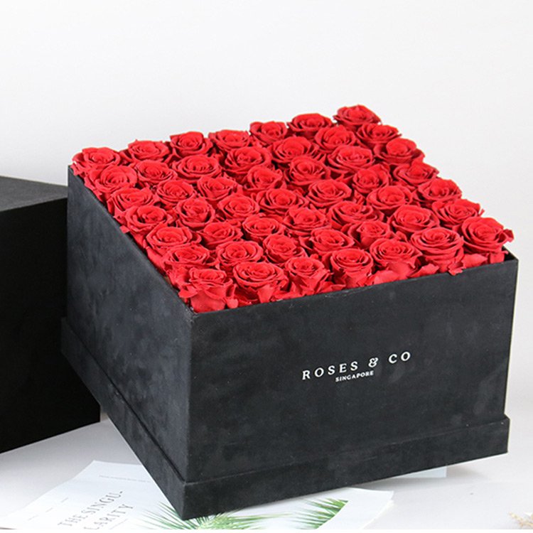 Ammy Preserved Flower Rose Hug Bucket Factory Wholesale 49 Preserved Flower Gift Box Holiday Gift Real Natural Forever