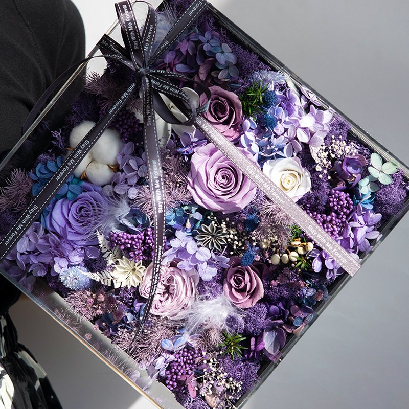 New Arrival Eternal Love Series Preserved Flower Ornaments For Valentine's Day Wedding Decoration flowers Anniversary Gift