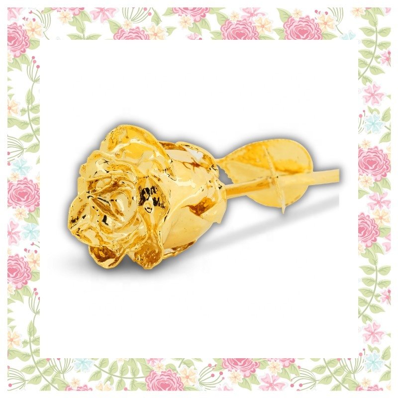 2022 Valentine's Day 24k Gold Plated Rose with Stunning Vase