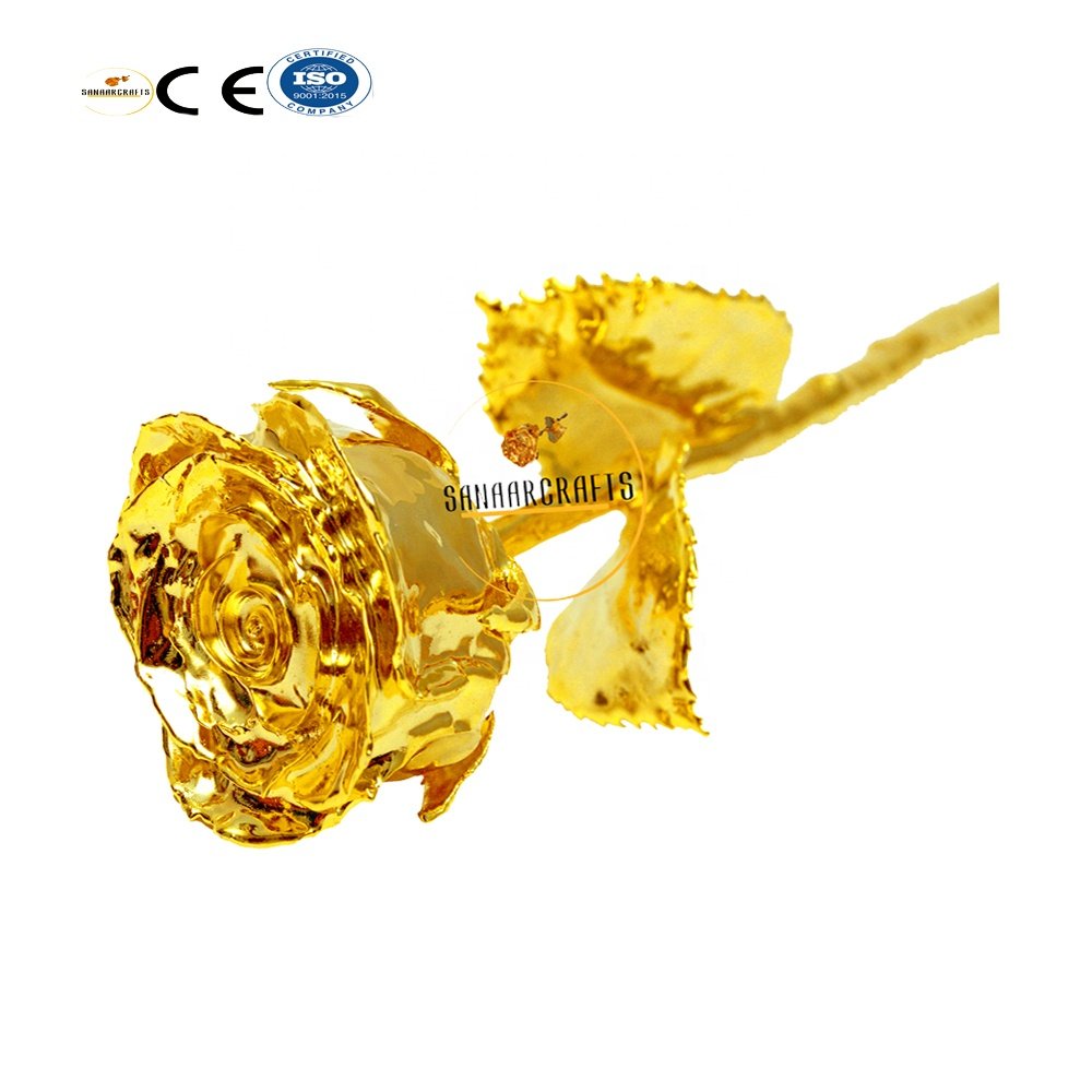 2022 Valentine's Day 24k Gold Plated Rose with Stunning Vase