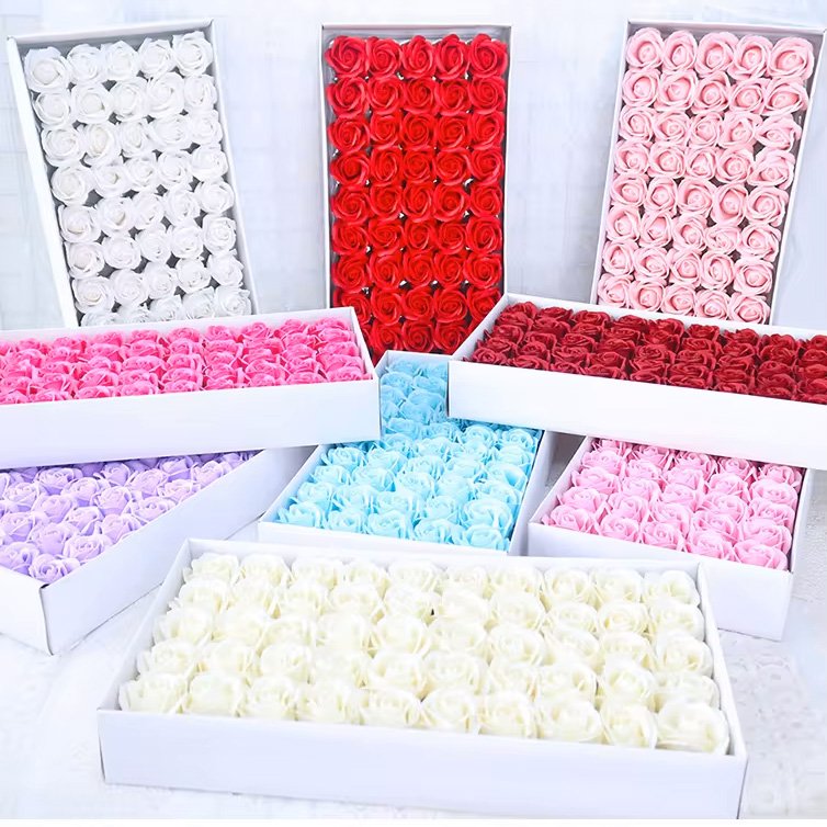 Factory wholesale three-layer refresh DIY Valentine's Day Artificial rose flower heads soap preserved flower