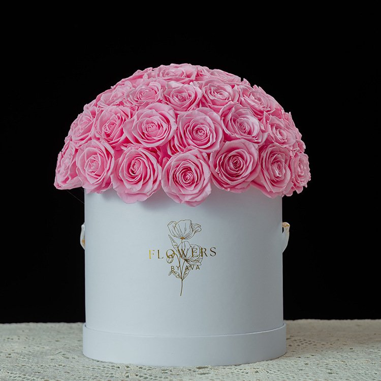 Mushroom Shape Real Natural Preserved Roses Long Lasting Immortal Eternal Forever Flowers Arrangement Box Natural Plants Flowers