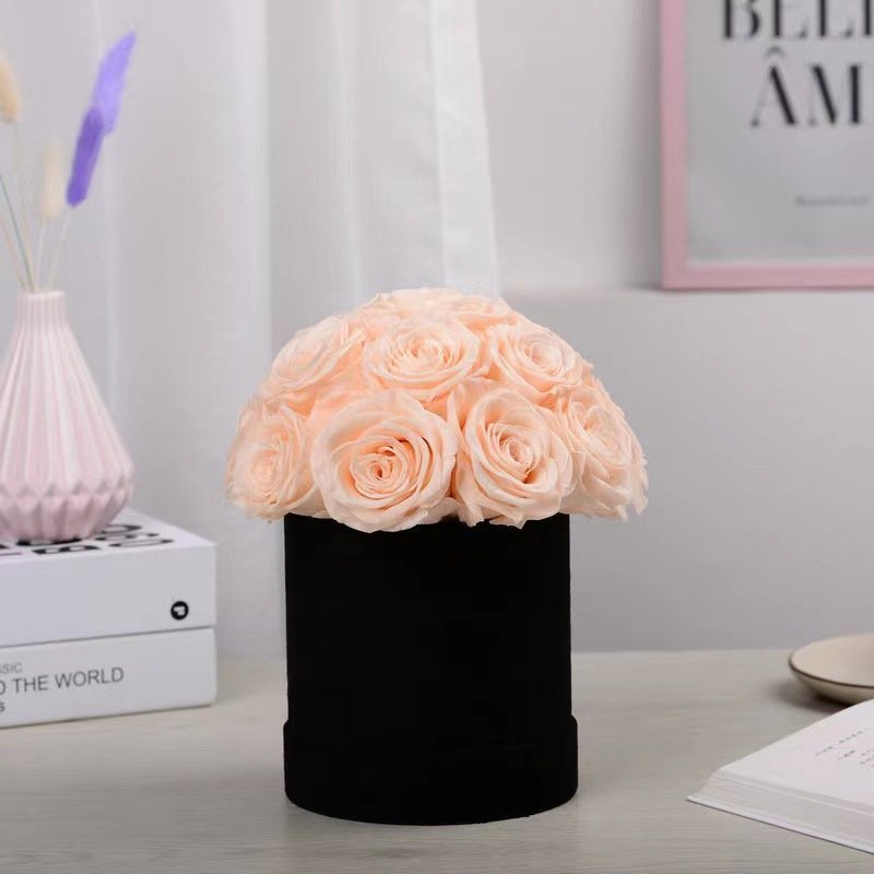 Mushroom Shape Real Natural Preserved Roses Long Lasting Immortal Eternal Forever Flowers Arrangement Box Natural Plants Flowers