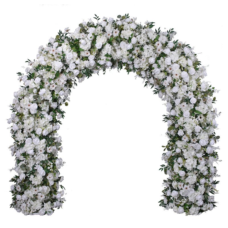 Wholesale white roses and green wedding simulation flowers, arches and Thanksgiving decorations, holiday birthdays