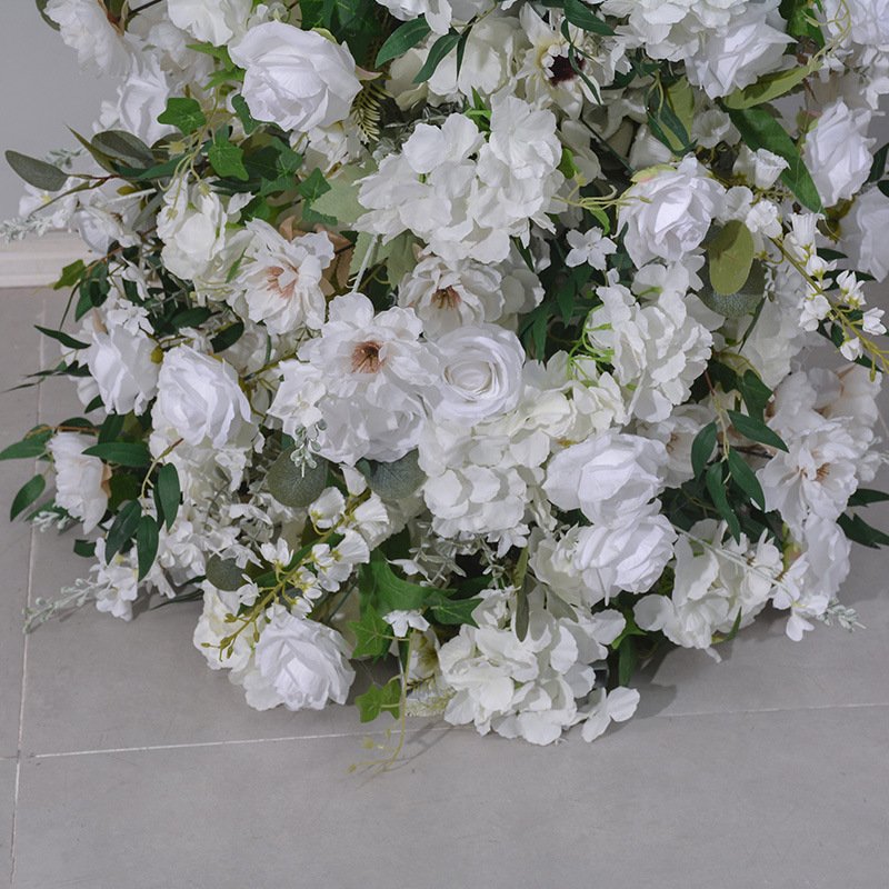 Wholesale white roses and green wedding simulation flowers, arches and Thanksgiving decorations, holiday birthdays