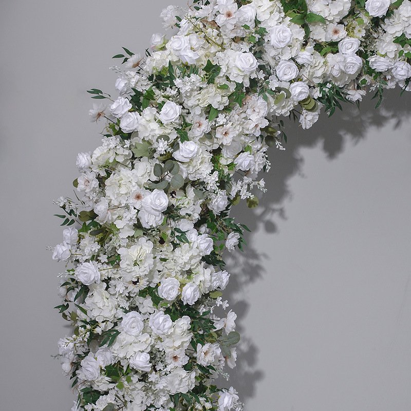 Wholesale white roses and green wedding simulation flowers, arches and Thanksgiving decorations, holiday birthdays