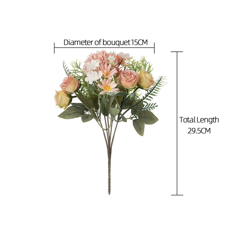 MW66795 Spring New Arrival Bulk Artificial Flower Spiny Ball Dandelion Rose Bouquet for Home Event Garden Party Backdrop Decor