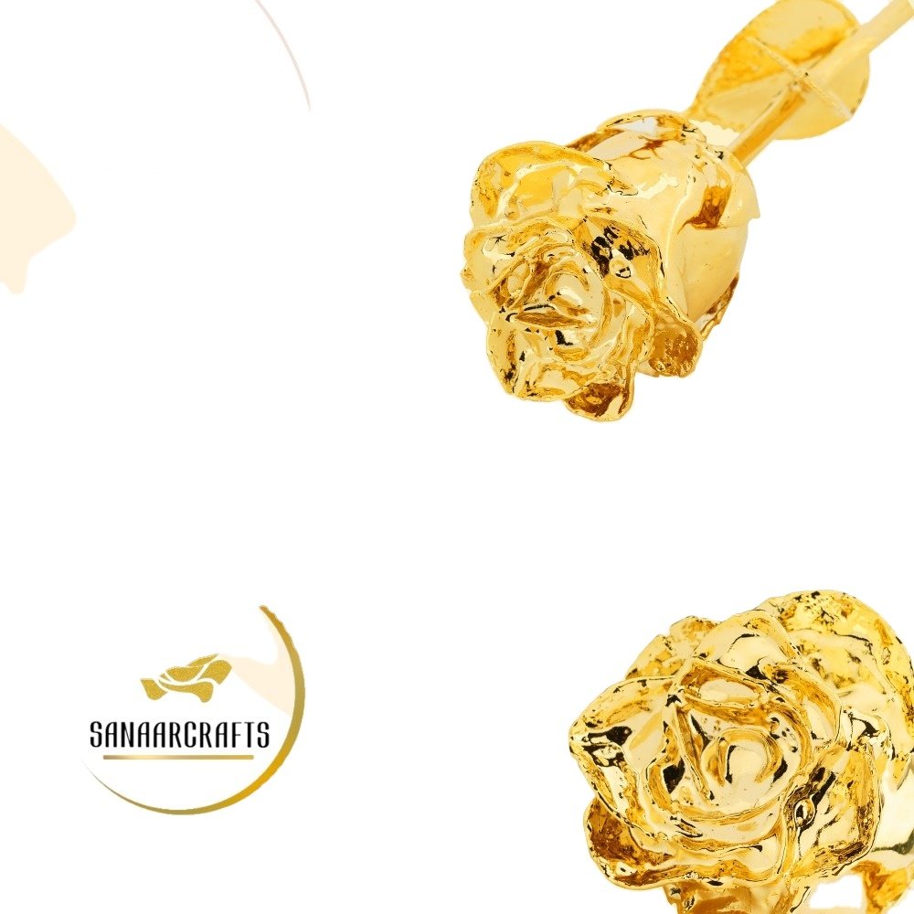 2022 New Product of 24k Natural Gold Rose Plated Preserved Flower