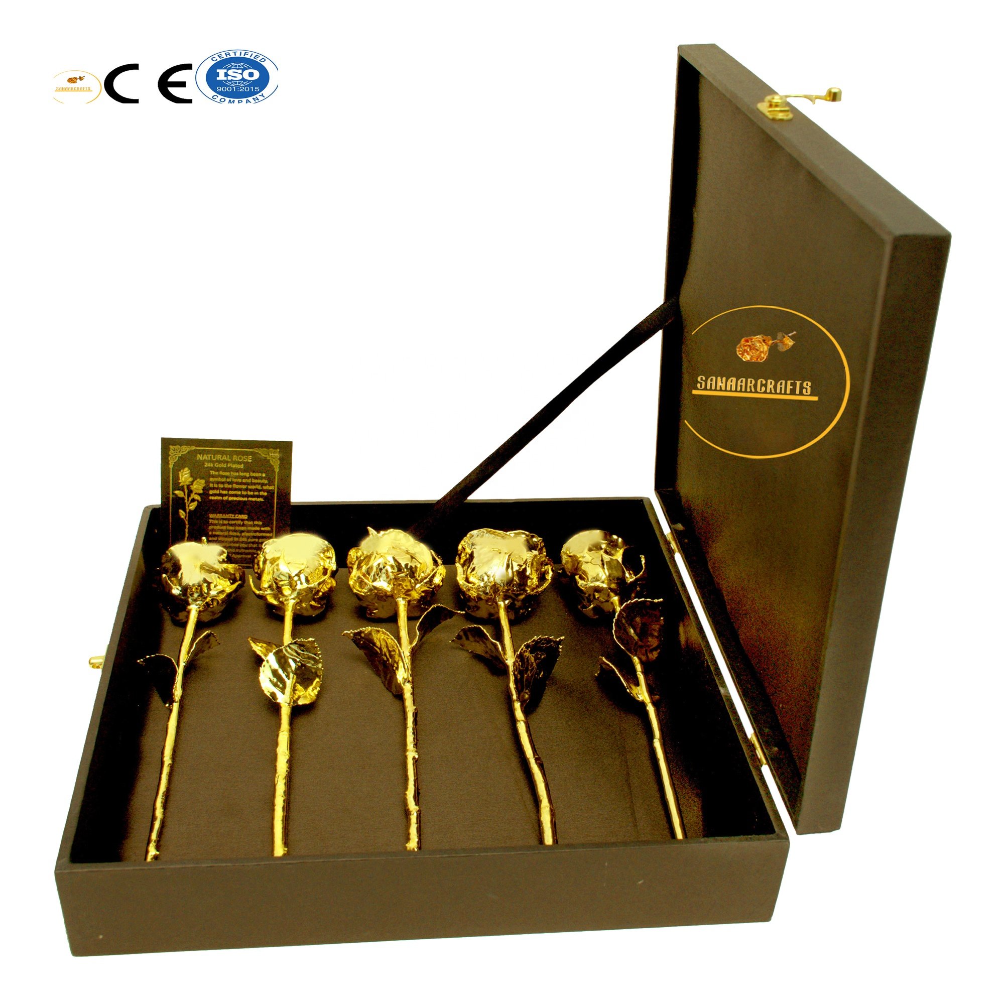 2022 New Product of 24k Natural Gold Rose Plated Preserved Flower