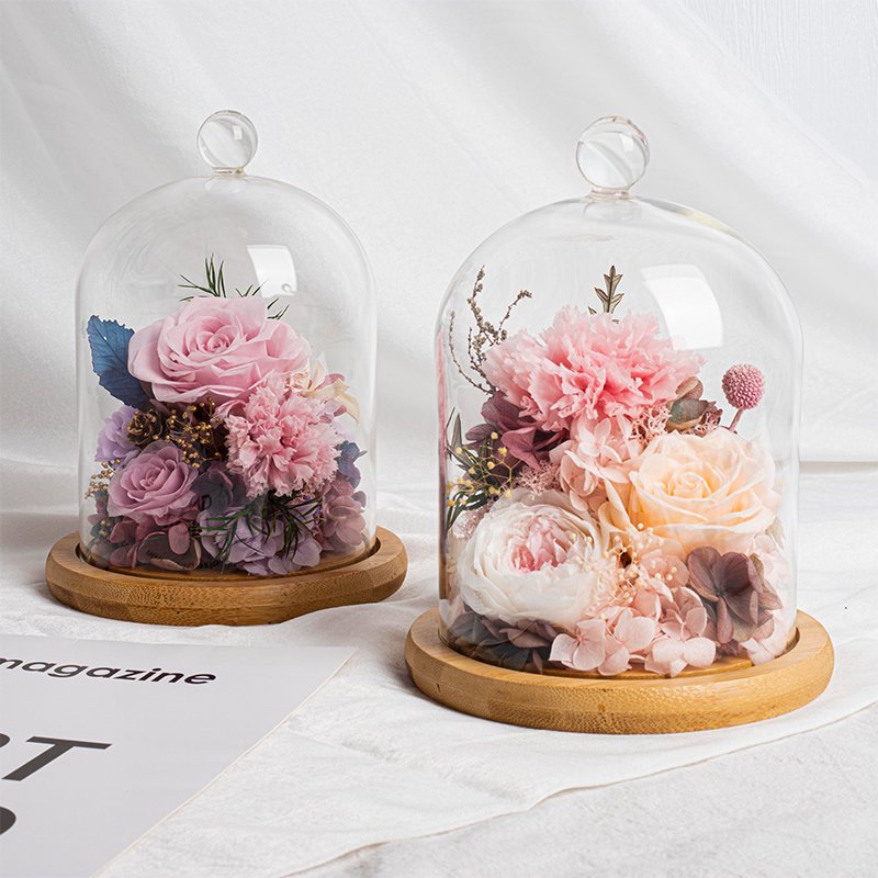 Wholesale high quality Little Star Series Rose and Carnation Preserved Flower Ornaments For Birthday Girl Friend's Gift