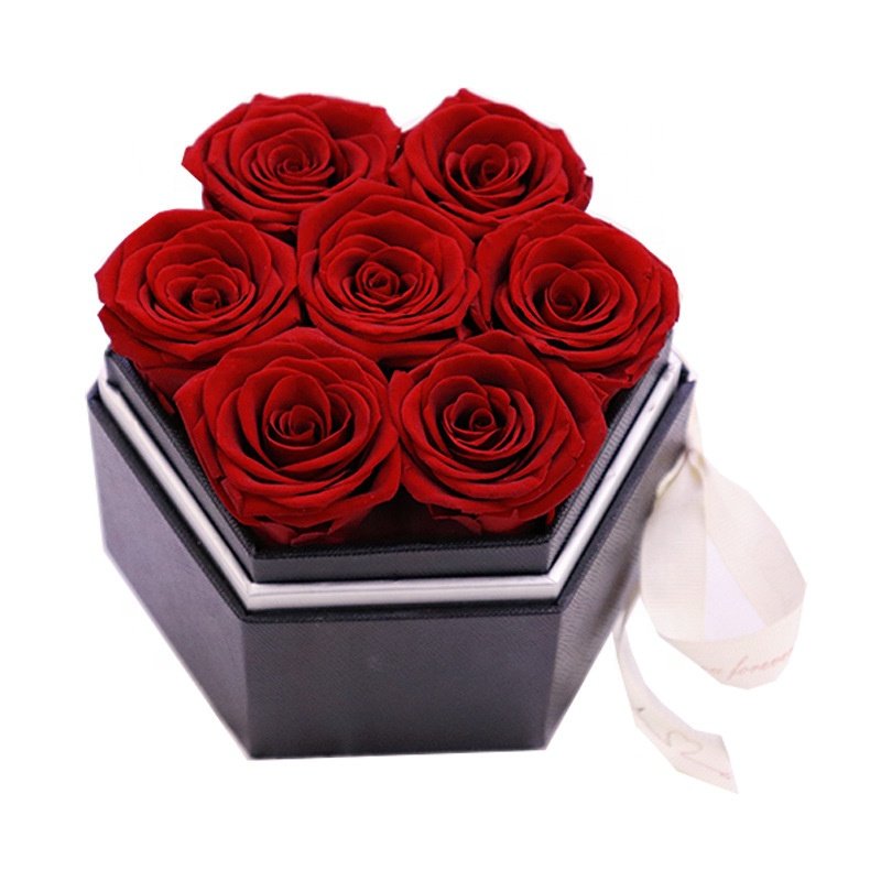 Wholesale mothers valentines day immortal real flower gift long lasting forever eternal preserved rose in box