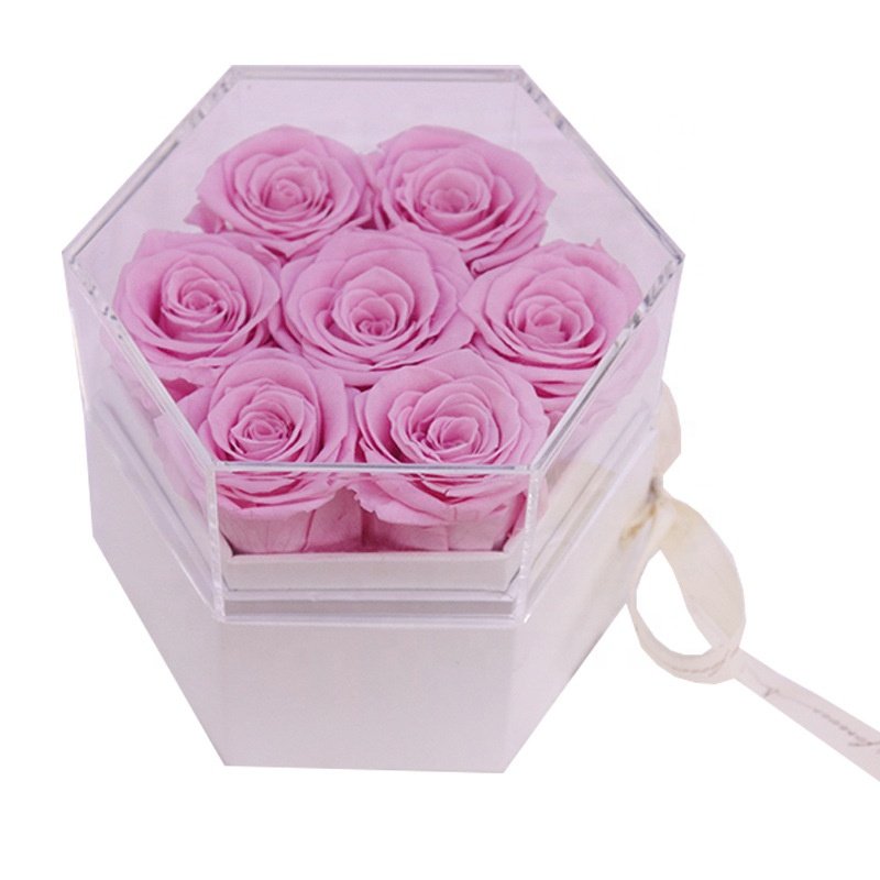 Wholesale mothers valentines day immortal real flower gift long lasting forever eternal preserved rose in box