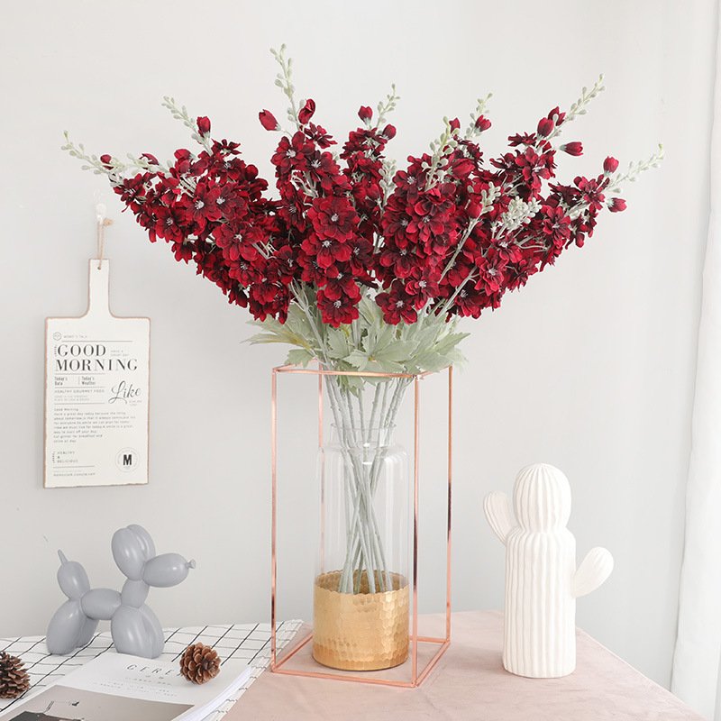 Chinese style home decoration simulation 2 fork delphinium artificial flower