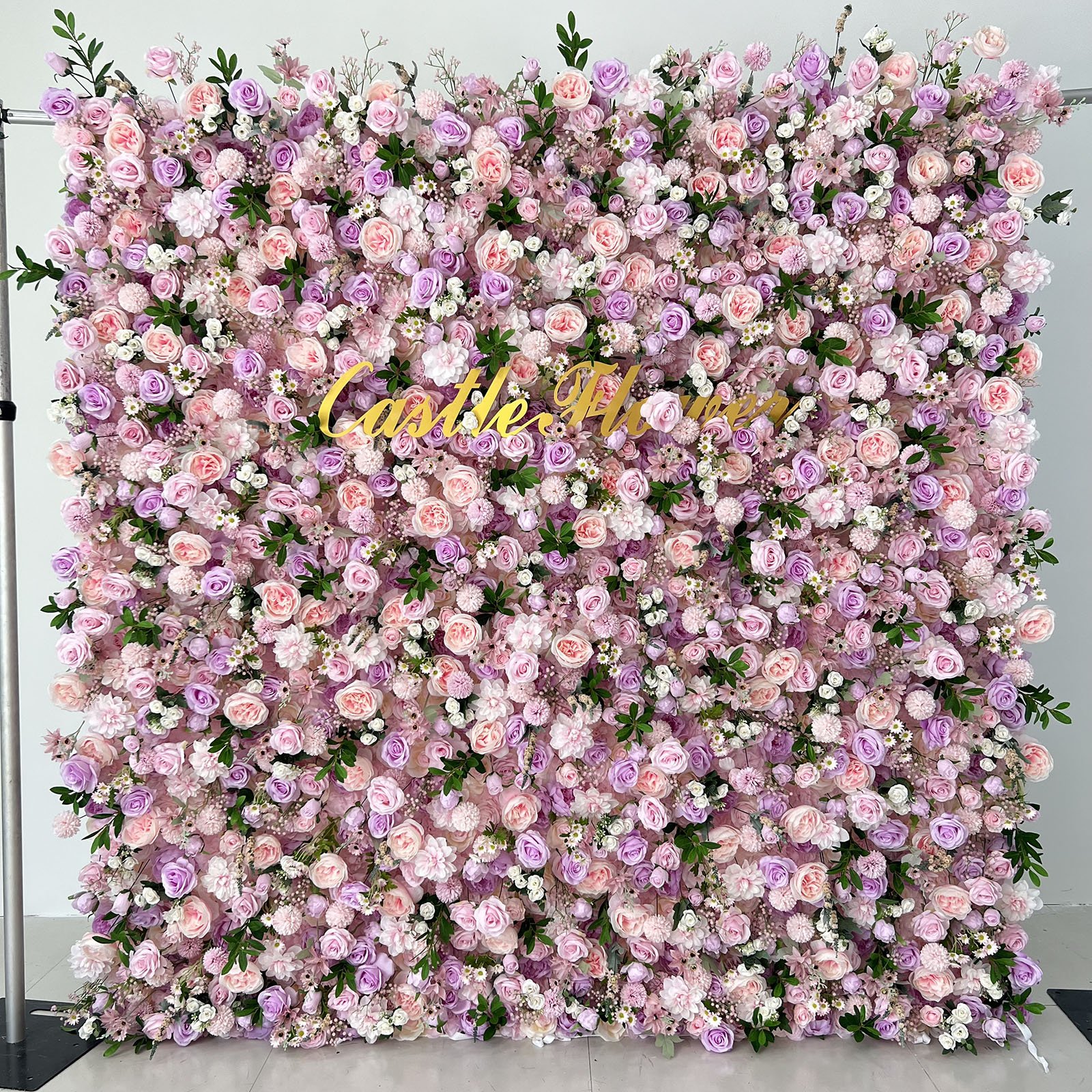 O-W045 High quality Flower Wall Penals 5D Silk Flower Wall for Wedding Party Decor Artificial Plants Greenery Wall Backdrop