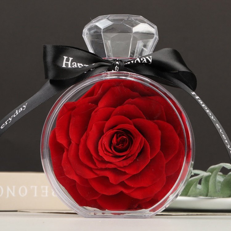 Gift for Women Her GirlFriend Forever Preserved Real Perfume Shape Rose Gift Box