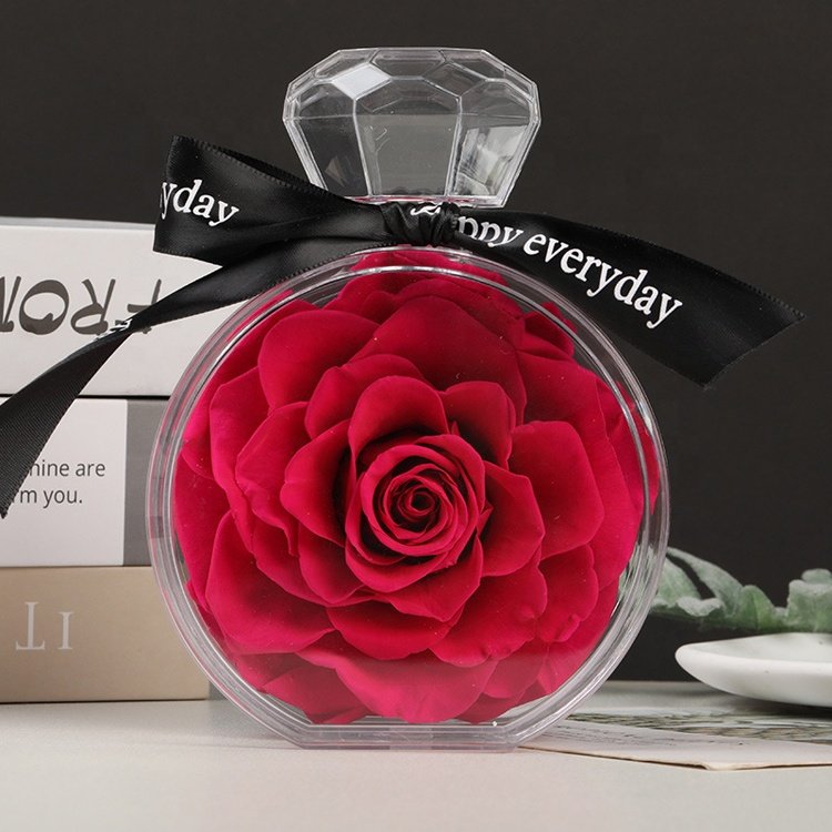 Gift for Women Her GirlFriend Forever Preserved Real Perfume Shape Rose Gift Box